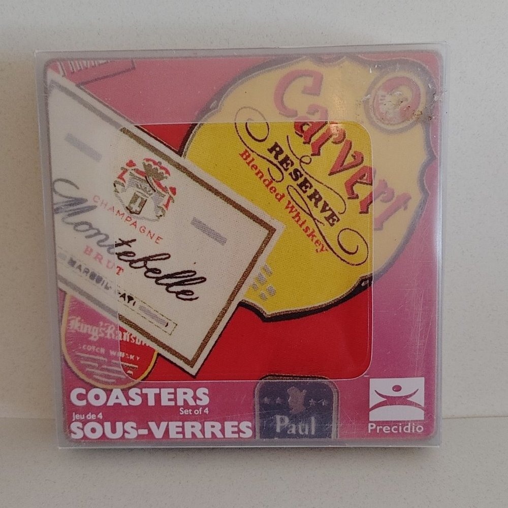 Lord Calvert Blended Whiskey Coaster Set of 4 Cork Coasters BNIP